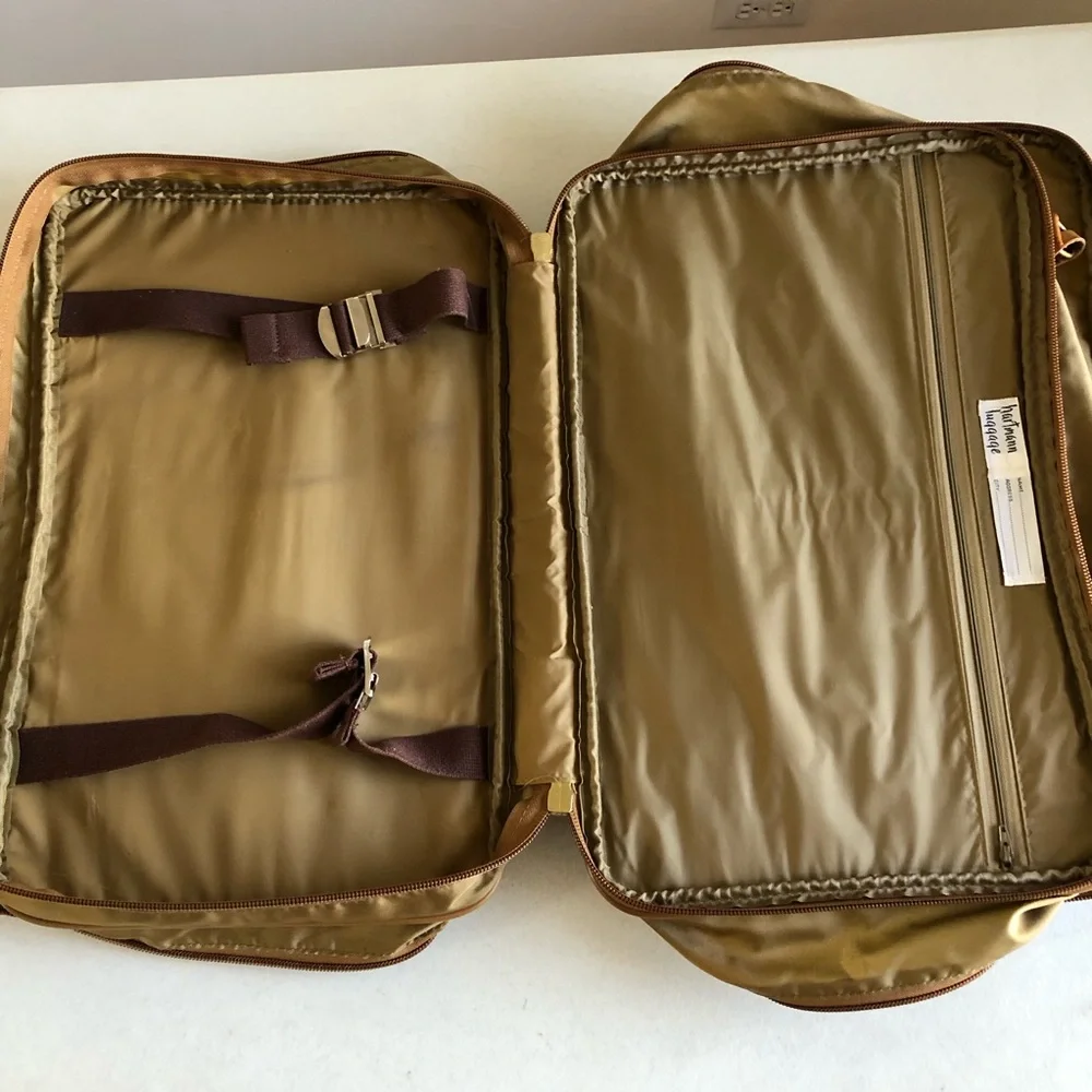 Vintage Hartmann Nylon & Leather Carry On Luggage w/Adjustable Shoulder Strap